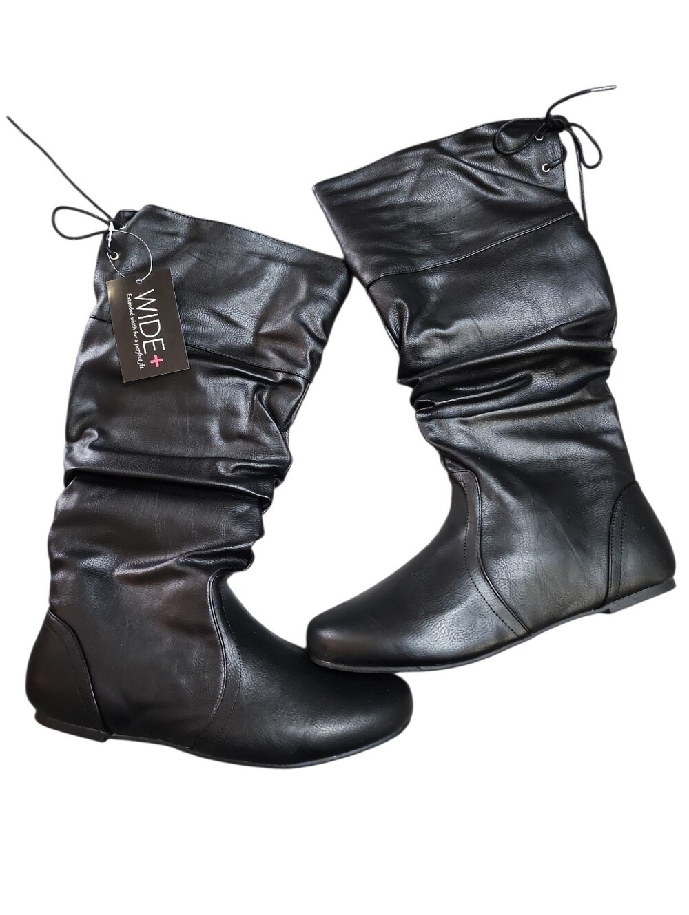 Charlotte Russe Black Midcalf Boots New Size 9w